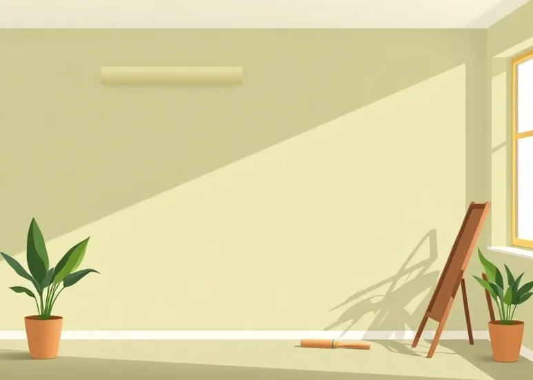 Pose de papier peint, rouleau et brosse à maroufler